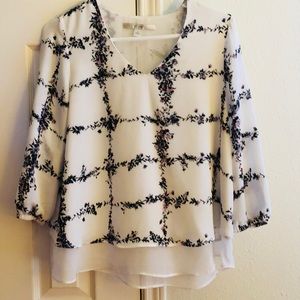 Lauren Conrad layered chiffon blouse